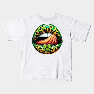 St Patrick Lips Kids T-Shirt